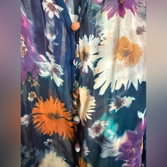 NWOT Anthropologie The Estela Sheer Printed Blouse Size medium - Picture 9 of 13